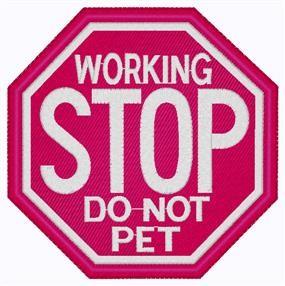 Do Not Pet Patch Embroidery Design