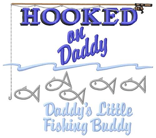 Daddys Little Fishing Buddy Embroidery Design