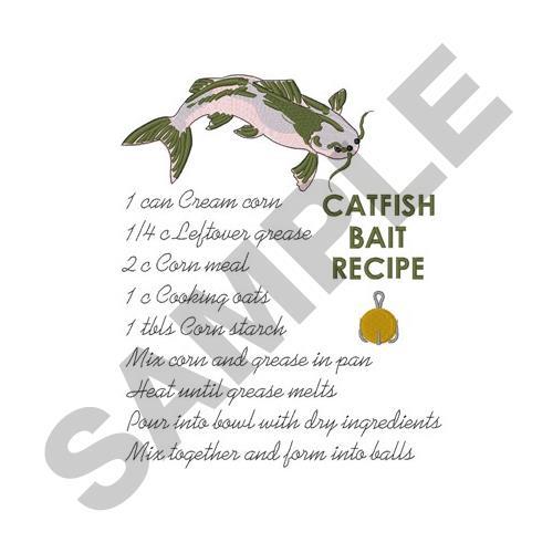Catfish Bait Recipe Embroidery Design