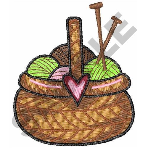 KNITTING BASKET Embroidery Design