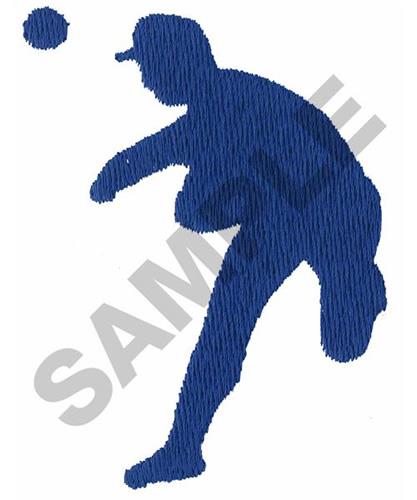 Baseball Pitcher Embroidery Design