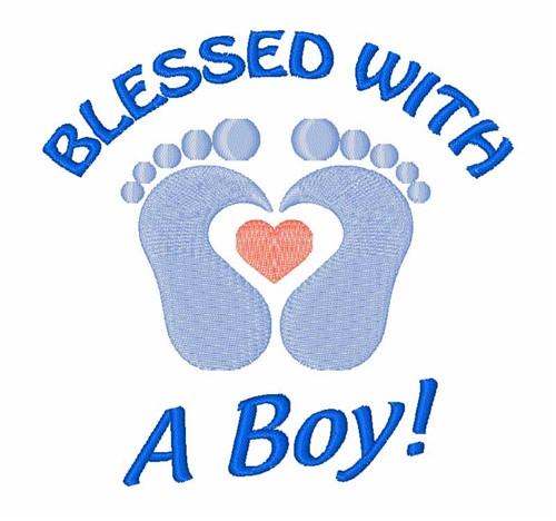 Blessed With Baby Boy Sticker - Blessed with Baby BOY - Discover