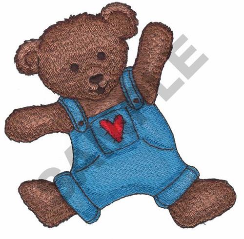 Teddy bear shop with overalls