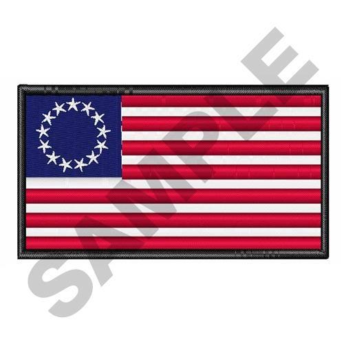 B ROSS AMERICAN FLAG Embroidery Design