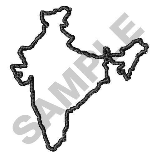 india outline flag