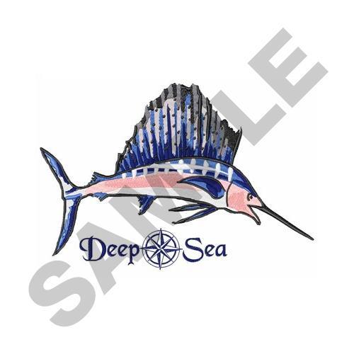 Fishing Flag Embroidery Design