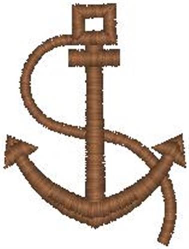 Marine Anchor With Heart Filled Machine Embroidery Digitized