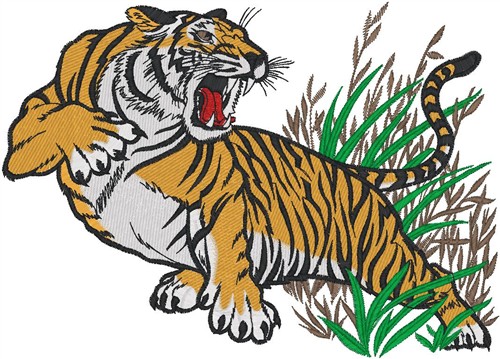 Surprised Tiger Embroidery Designs Machine Embroidery Designs at