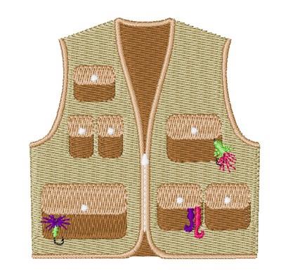 Fishing Vest Embroidery Design