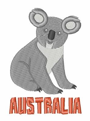 Australia Koala Bear Embroidery Design