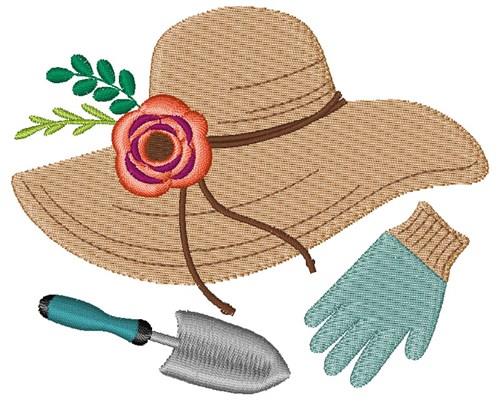 Gardening Hat Embroidery Design