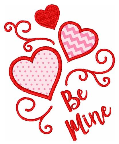 Be Mine Potholder - Instant Downloadable Machine Embroidery - Light Fill  Stitch