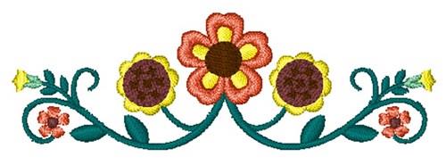 Corner Polish floral folk embroidery pattern - 2 sizes 