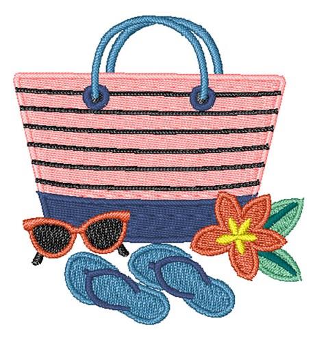 Summer Beach Bag Embroidery Design