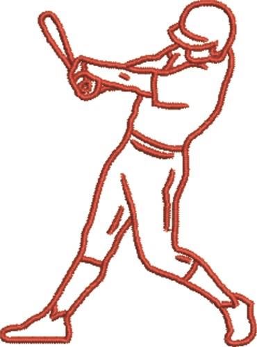 Baseball Pitcher Embroidery Design