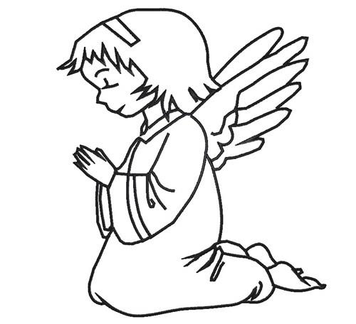 Angel Praying Embroidery Design 