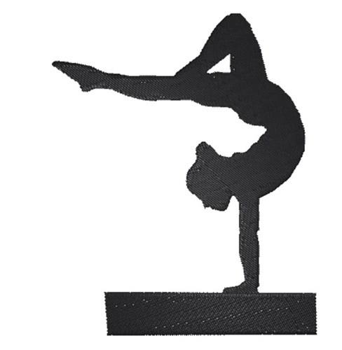 Gymnast Silhouette Embroidery Design