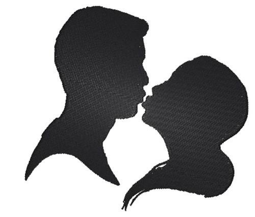 kissing couple silhouette clip art