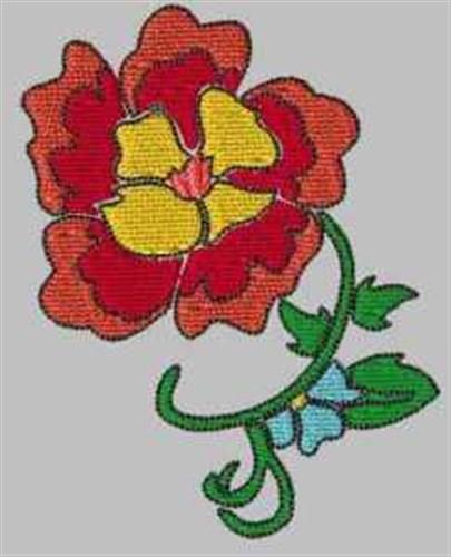 Simple Flower Embroidery Pattern II - Tinker Patterns