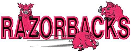 Razorbacks Mascot Applique