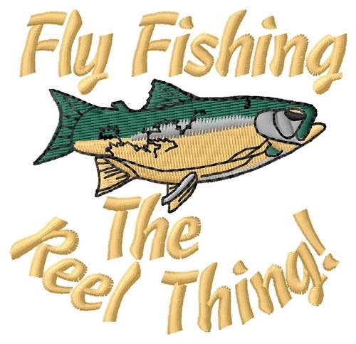 Fly Fishing Reel Thing Embroidery Design