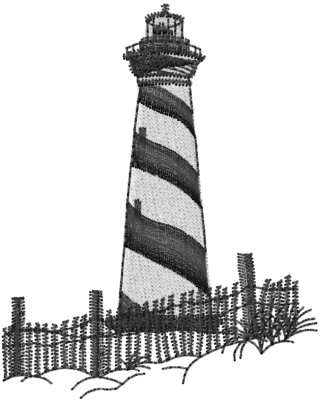 Lighthouse Embroidery Design Machine Embroidery