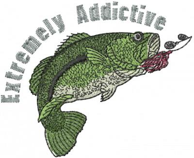 Addictive Fishing Embroidery Design