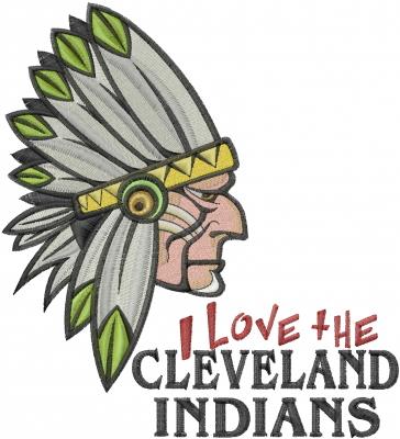 Cleveland Indians Logo embroidery design