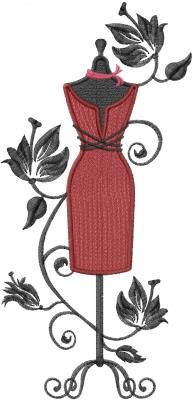 Dressmaker Mannequin Embroidery Design