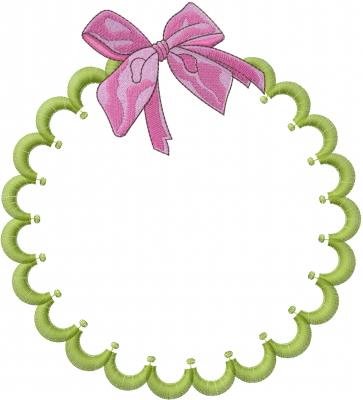 Pink Ribbon Bow Machine Embroidery File Design 3 X 3 Inch Hoop