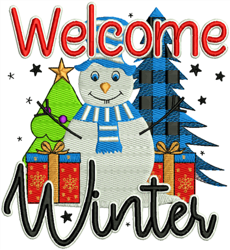 Welcome Winter Quilt - Hand Embroidery Pattern - Shipped