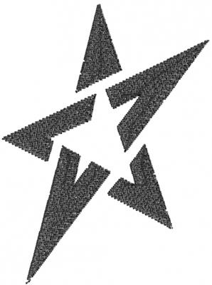 Star Stencil Embroidery Design