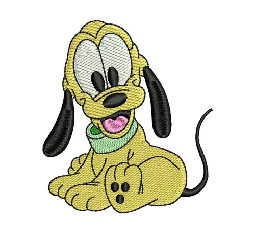 Pluto Howling Machine Embroidery Design