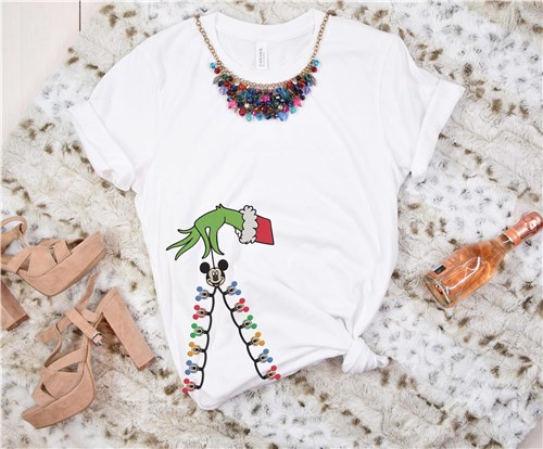 Grinch & Mickey Seam Embellishment