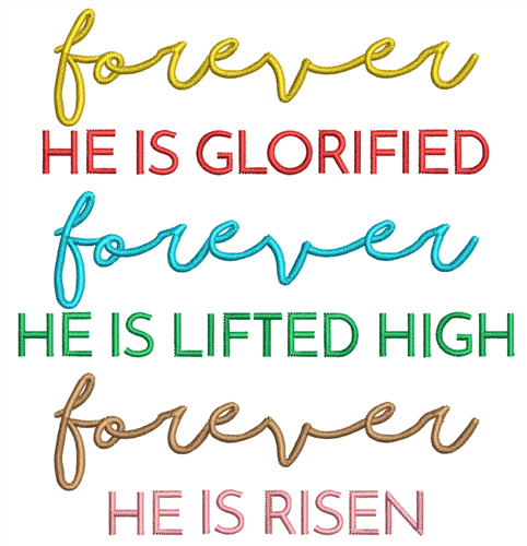 He is Risen Embroidery Design