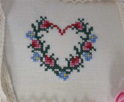 Cross Stitch Heart Embroidery Design