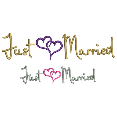 Just Married' Scarf - Embroidery Online