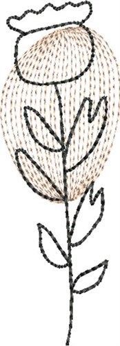 Abstract Thistle Blackwork