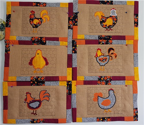 Rooster Feather Swirl Quilt Block