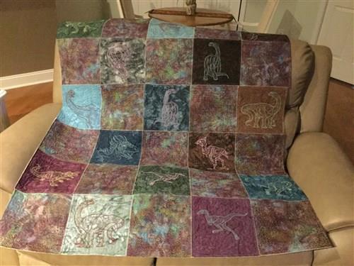 Dinosaur 4 Quilt Block