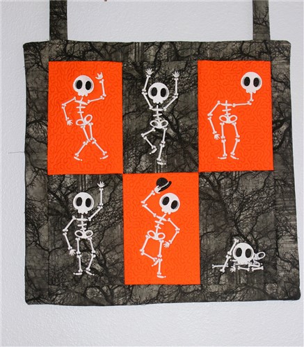 Dancing Skeleton Quilt Blk 2