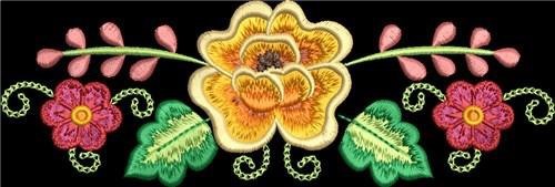 Folk Art Floral Spray