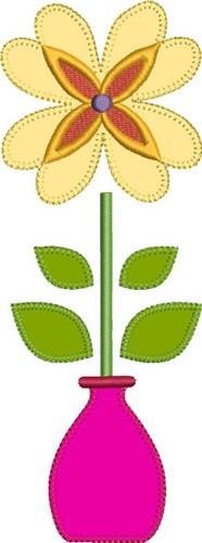 Small Vase Raw Edge Applique