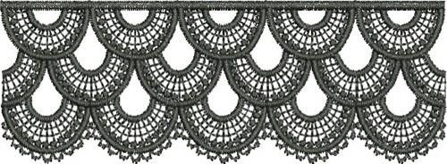 Embroidered Scallop Lace (Not FSL)