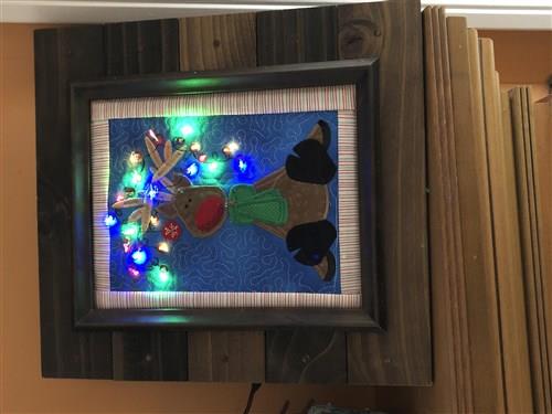 Lighted Reindeer Mini Quilt