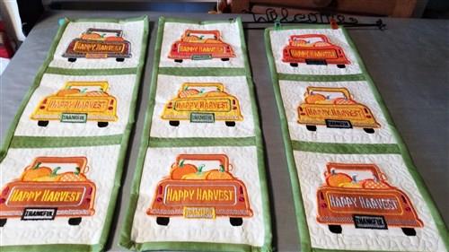 ITH Vintage Fall Truck Quilt Block 1
