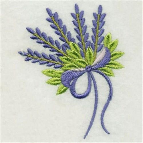 LAVENDER BOUQUET PURPLE BLUE French Country Embroidered Cotton