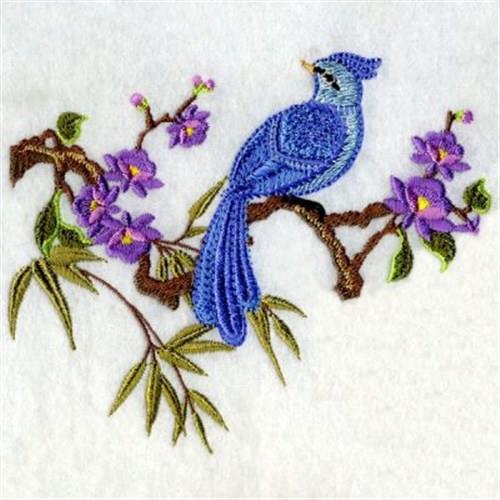 Bird on a 2024 branch embroidery