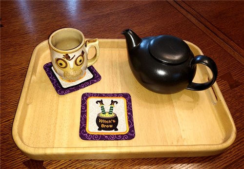 ITH Prim Pumpkin & Witch Coasters