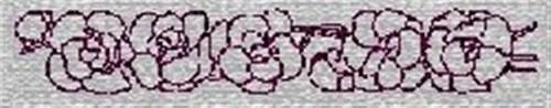 Redwork Floral Border